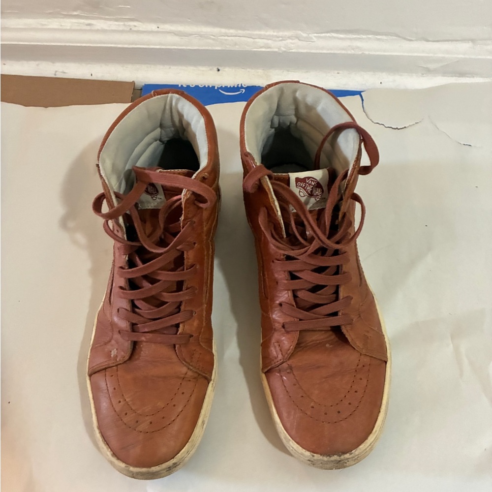VANS Men’s Brown High Top Sneakers Size 8.5